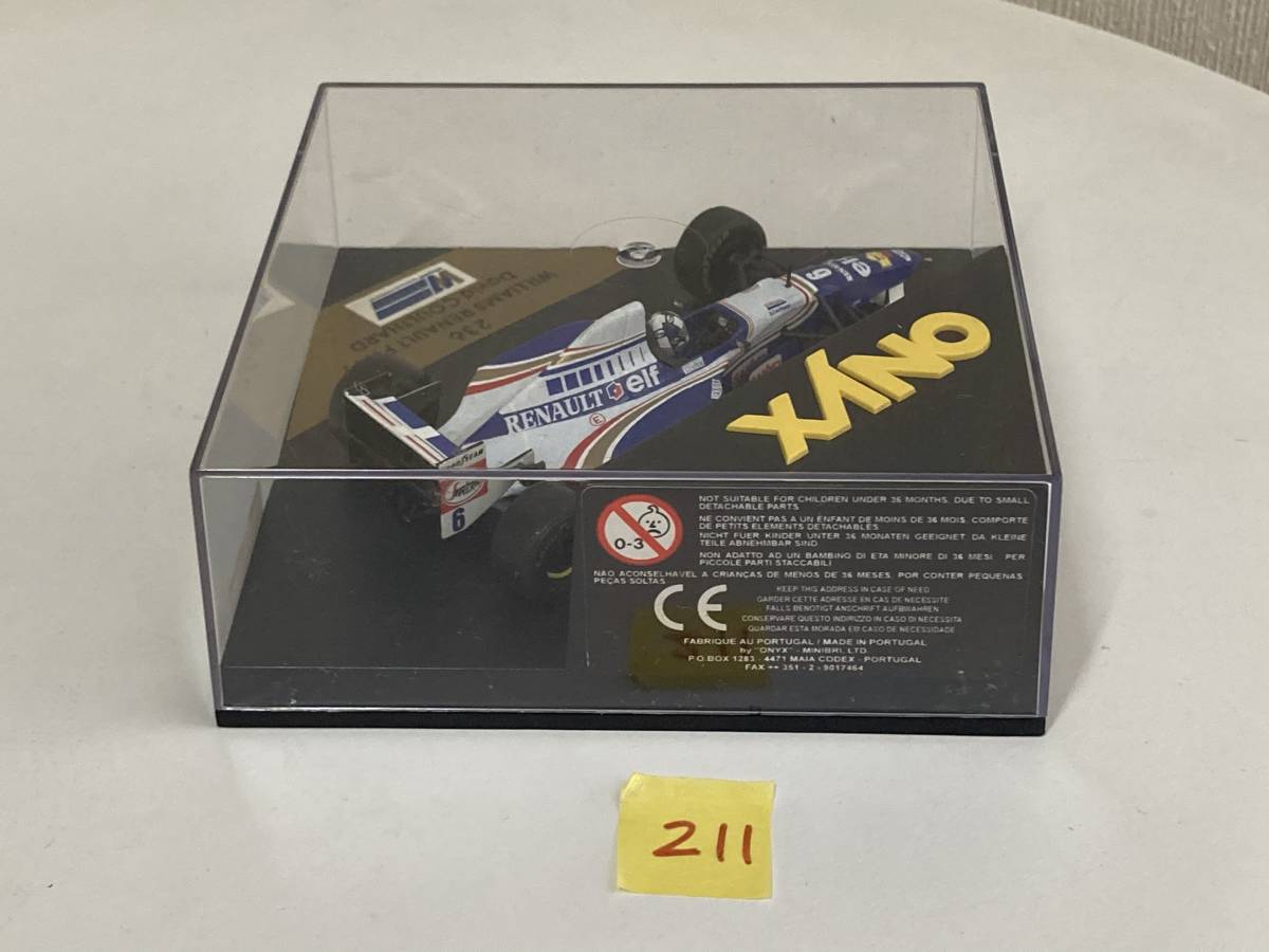 送料無料　ONYX オニキス 1/43 ウィリアムズ ルノー WILLIAMS RENAULT ミニカー　ディビット・クルザード_画像3