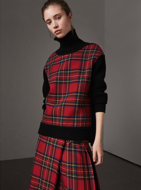 超美品 ☆ バーバリー BURBERRY コレクションライン タータンパネル