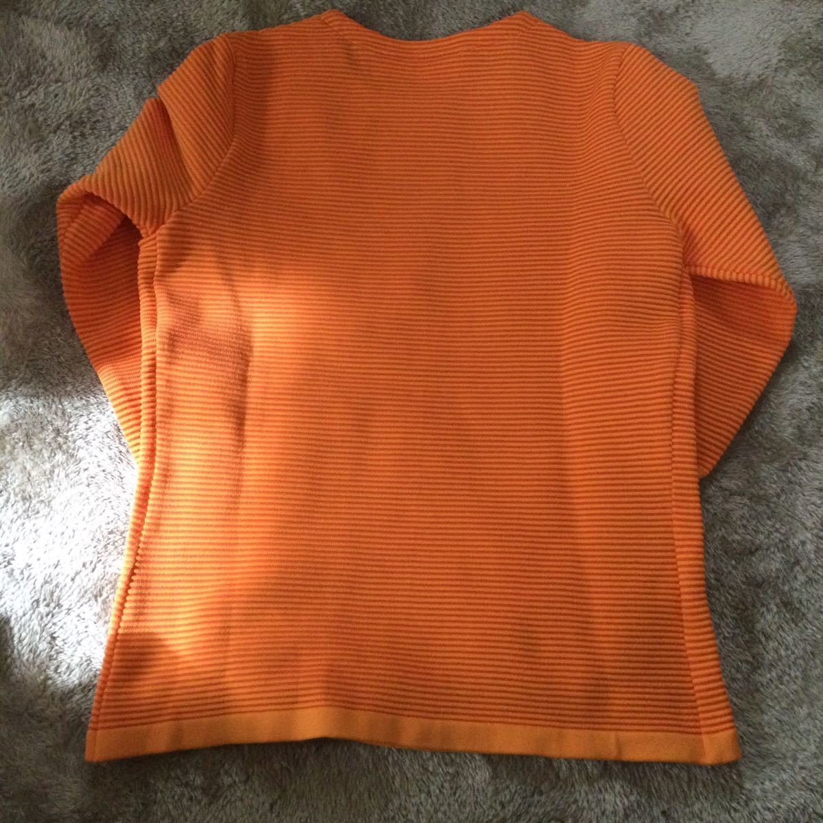 超お値打ち出品　小さめサイズ　DESCENT GOLF Lady's ストレッチセーター　Sサイズ　オレンジ　usedほぼ新品_画像2