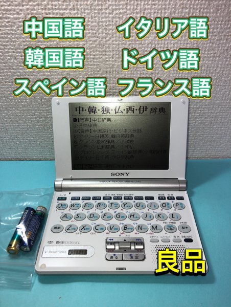 良品Σマルチ言語電子辞書 中国語 スペイン語 イタリア語 ドイツ語 フランス語 韓国語ΣD65pt_画像1