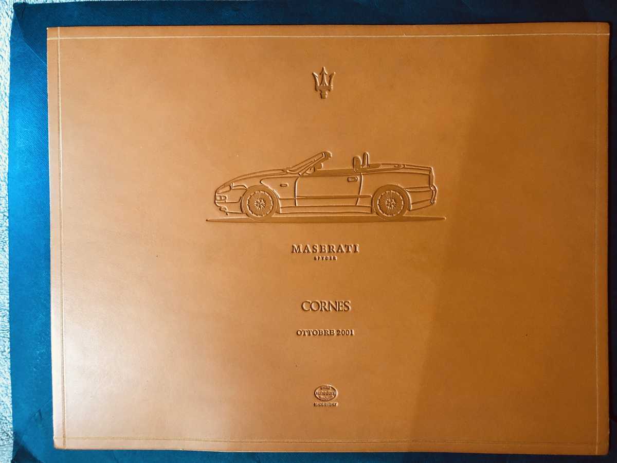 Maserati Club of Japan( Maserati * Club *ob* Japan )2001 year 11 month small .. repeated ... Italy made leather mat Spider 