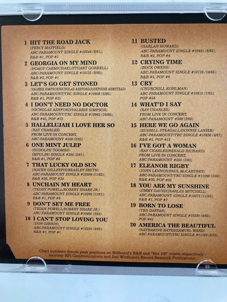 【リズム＆ブルース】レイ・チャールス（RAY CHARLES）「ANTHOLOGY」（レア）中古CD、USオリジナル再盤、RB-46_画像4