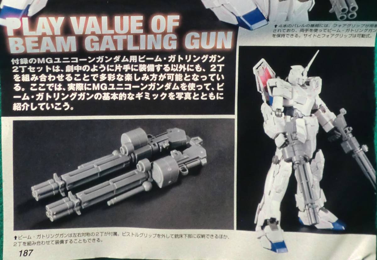 5年保証』 1 100 MG ユニコーンガンダム専用ビームガトリングガン2丁