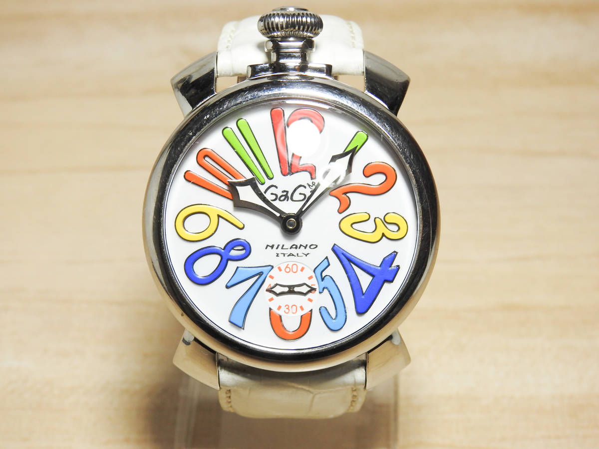 ガガミラノ マヌアーレ 手巻き 48mm 裏スケルトン マルチカラー 正規