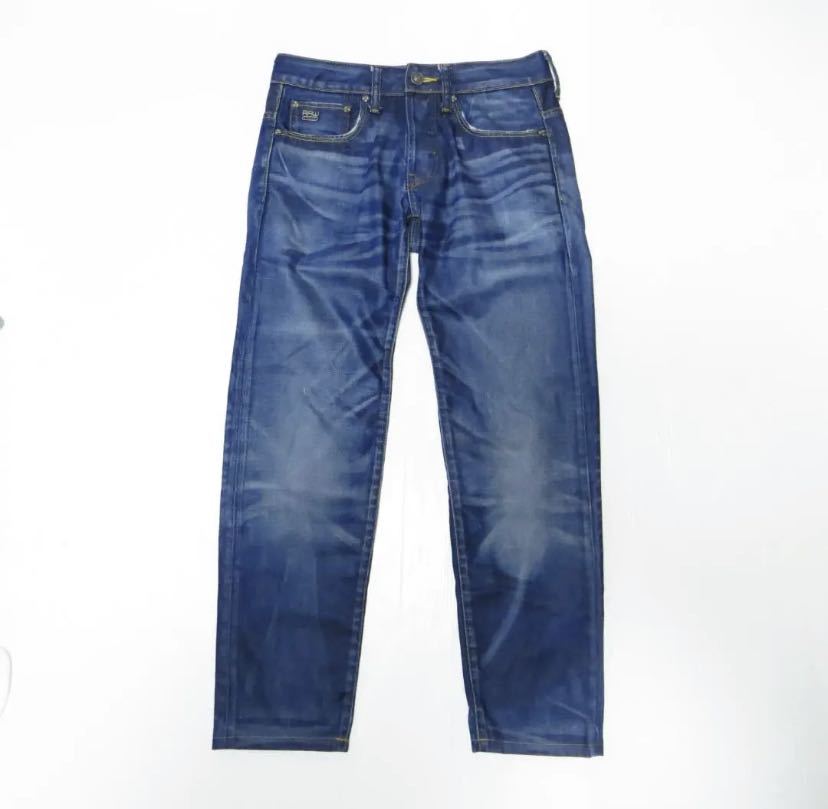 【アパレル】☆良品☆ G-STAR RAW ジースターロゥ 3301 デニム 29/32 パンツ テーパード ジーンズ Gパン ボトムス 長ズボン メンズ 青_画像1