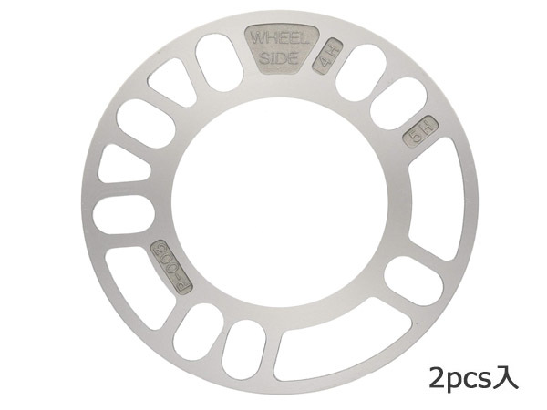 ホイールスペーサー 3mm 4穴 5穴 P.C.D.98～114.3 2枚入 アルミ製 国産 ホイルスペーサー KYOーEI P-003-2P ネコポス送料無料_画像2