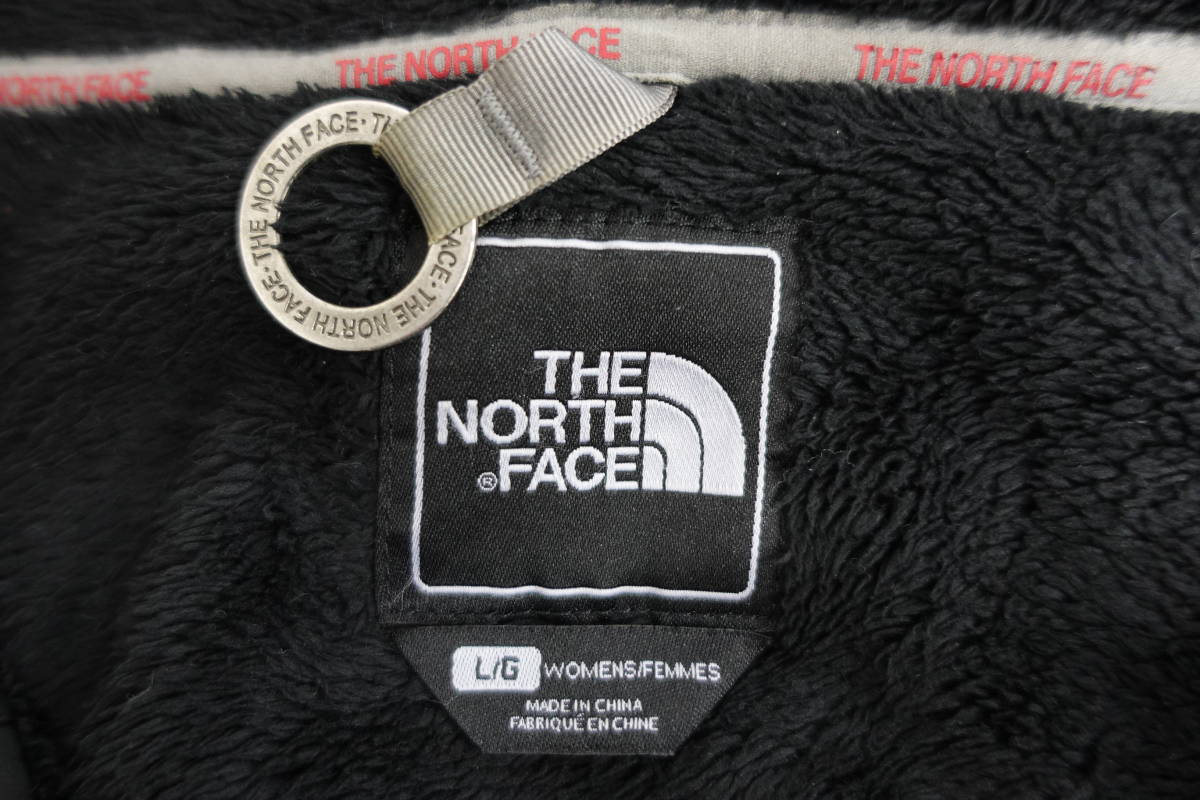 34W ノースフェイス THE NORTH FACE 毛足長 フルジップフリースフーディージャケット【WOMENS　L】_画像3