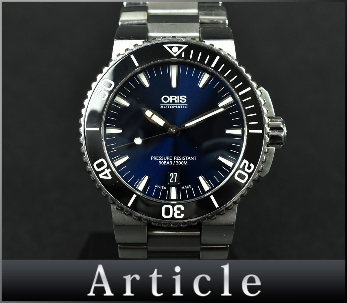 ストレッチドビー ORIS オリス アクイス デイト 01 733 7653 メンズ