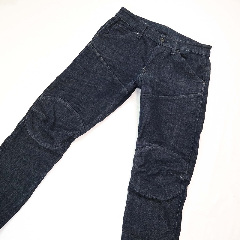 G-STAR RAW 5620 3D TAPERED ジースターロウ バイカージーンズ 濃紺ストレッチデニム ボタンフライ W28 M相当