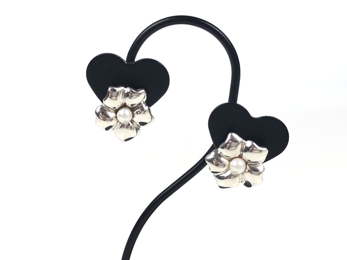 ティファニー TIFFANY フラワー/淡水パール ピアス シルバー925 幅:約