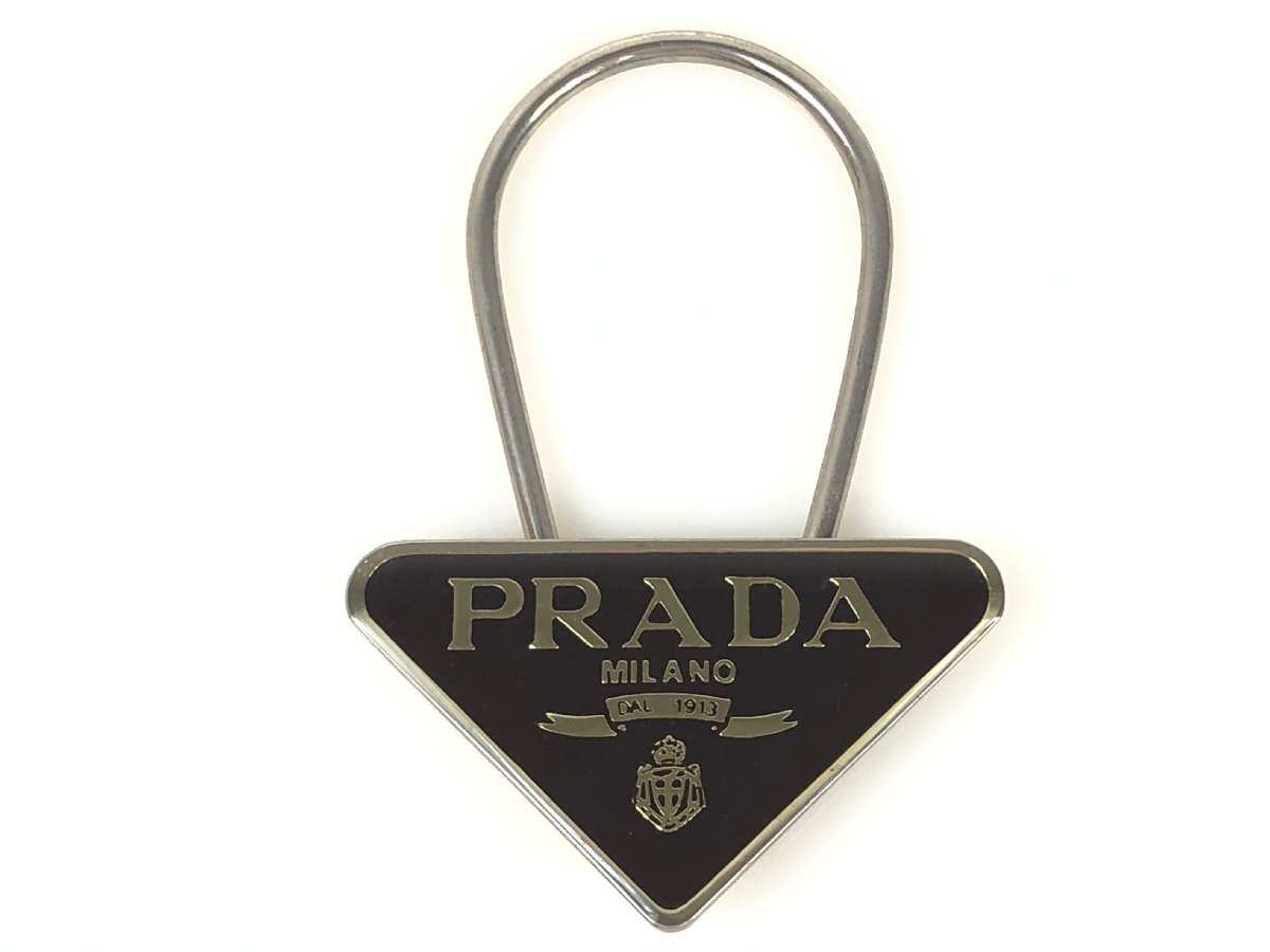 第一ネット PRADA 三角プレート キーリング inwoodartworks.nyc