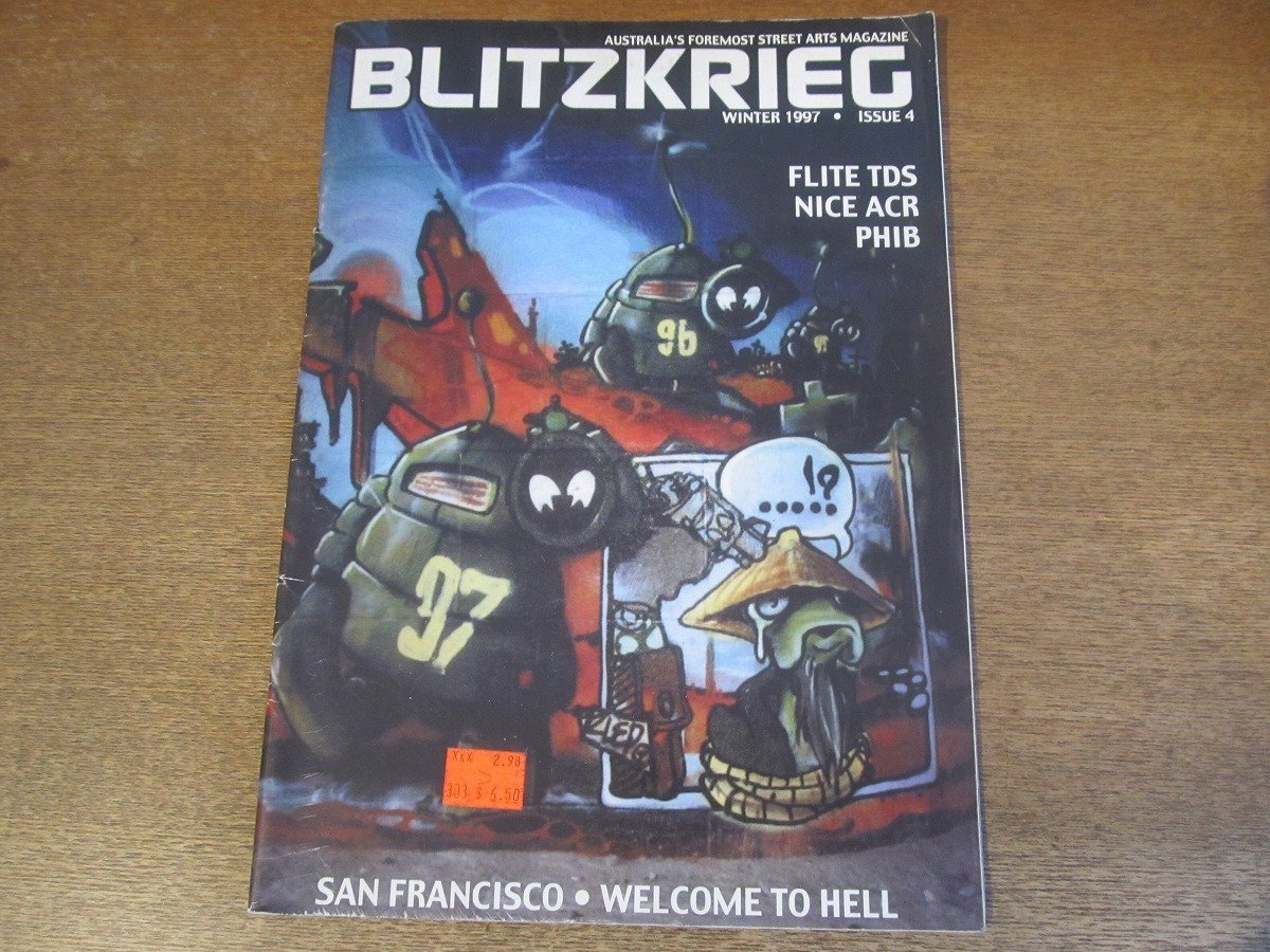 2302MK●オーストラリア洋雑誌「blitzkrieg magazine」4/WINTER 1997●グラフィティーアート/ストリートアート/ヒップホップ_画像1
