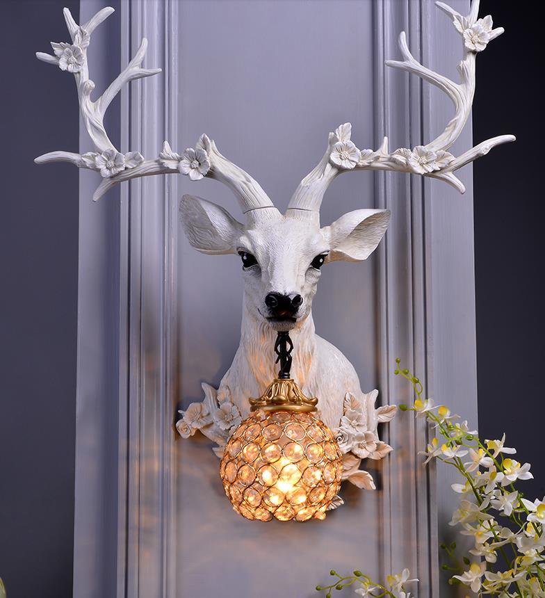 ◆高品質◆北欧風◆ウォールライト鹿首 照明 ベッドサイドライト 雰囲気 壁掛け照明 室内装飾 リビング 壁掛けモダンライト