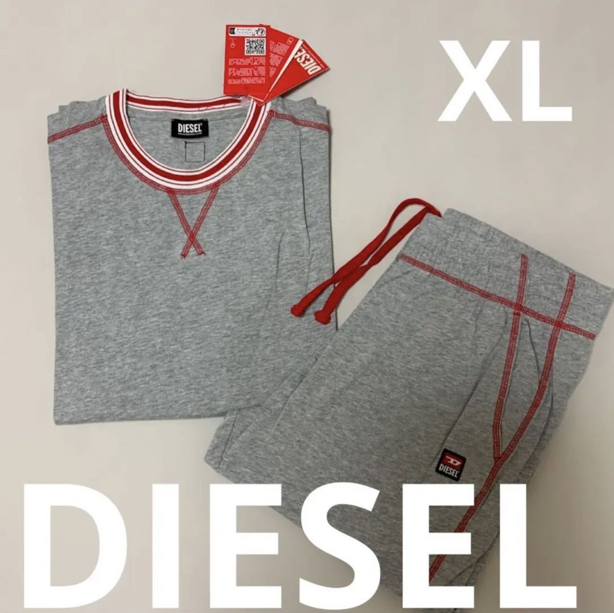 洗練されたデザイン DIESEL ルームウェア ラウンジウェア グレー XL 新