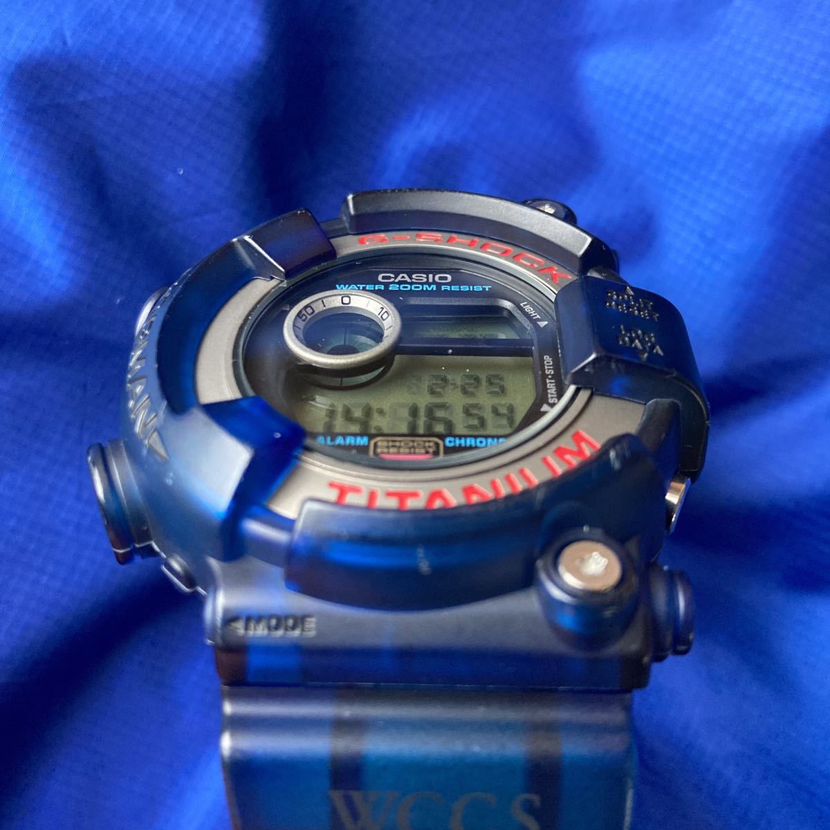 即決有ベゼル ベルト 青染め DW-8200 カスタム G-SHOCK DW-8200 WCCS