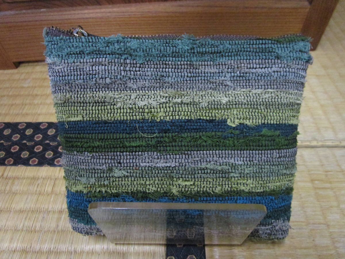  original hand weave goods silk hand weave .. woven .. woven new goods stylish pouch change purse .[2] hand made fastener attaching case .. hutch 