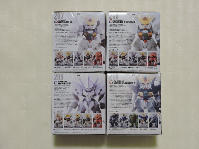 【即決】【同梱可能】　GUNDAM CONVERGE　ガンダムコンバージ　ガンダムＸ　ディバイダー　ベルティゴ　ダブルＸ　４個セット_画像2