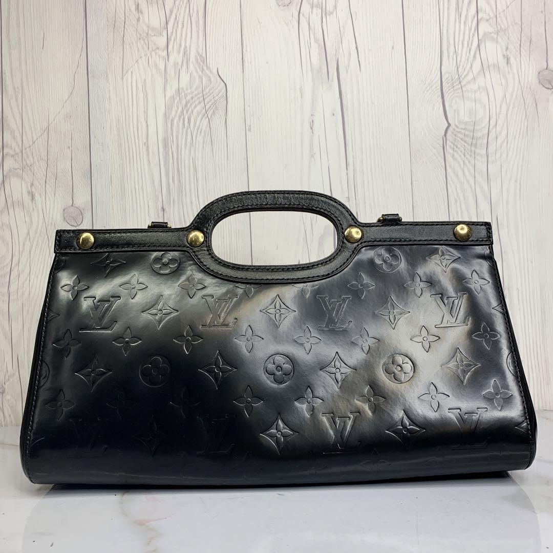 ◆美品◆ ルイ ヴィトン ヴェルニ ロクスバリー ショルダー バッグ マット 黒 マットブラック エナメル パテントレザー