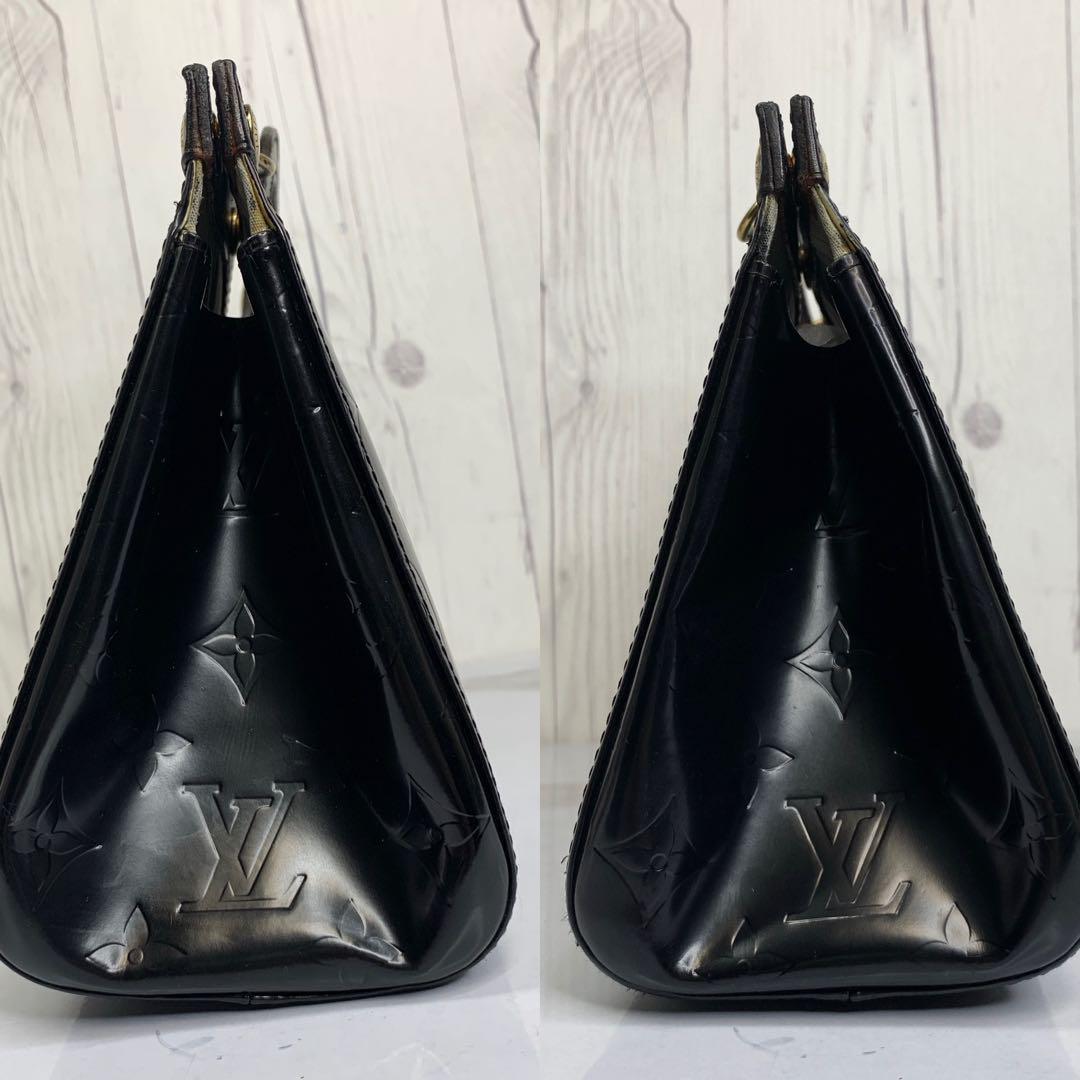 ◆美品◆ ルイ ヴィトン ヴェルニ ロクスバリー ショルダー バッグ マット 黒 マットブラック エナメル パテントレザー