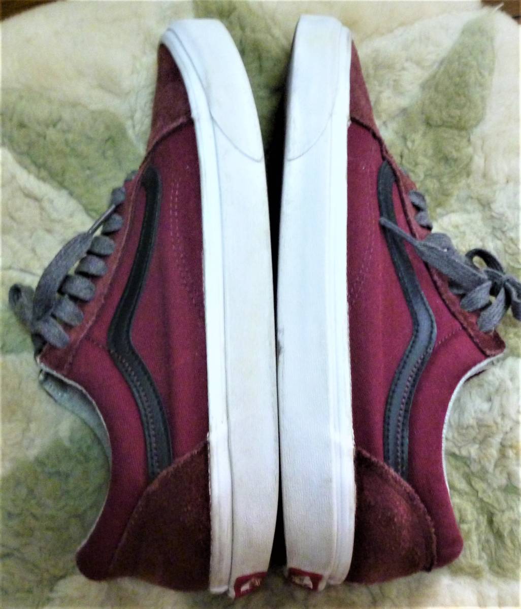 即決・送料込★VANS バンズ★スエードｘキャンバススニーカー OLD SKOOL オールドスクール 500714★エンジ US9.5(27㎝)