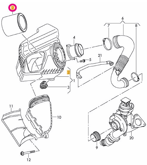 Audi アウディ A6(C7) 4GCYPS用 エアフィルター_画像2