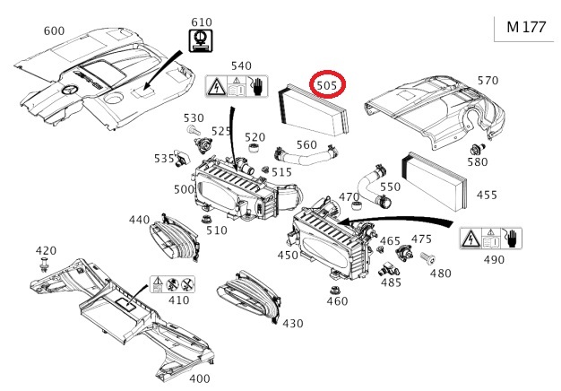 ベンツ Sクラスカブリオレ(W217) S63AMG 217488用 エアフィルター 左右セット Mercedes-Benz メルセデス・ベンツ_画像4