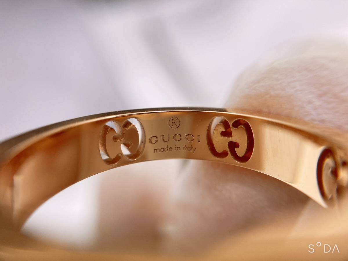 ◇【ほぼ未使用】GUCCI グッチ アイコン リング スターダスト ピンク