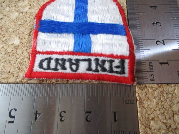 フィンランド『FINLAND』ワッペン/旅人ビンテージvoyager手振り北欧back packer横振り刺繍PATCH旅行バックパッカー放浪スーベニア旅行者 D7_画像8