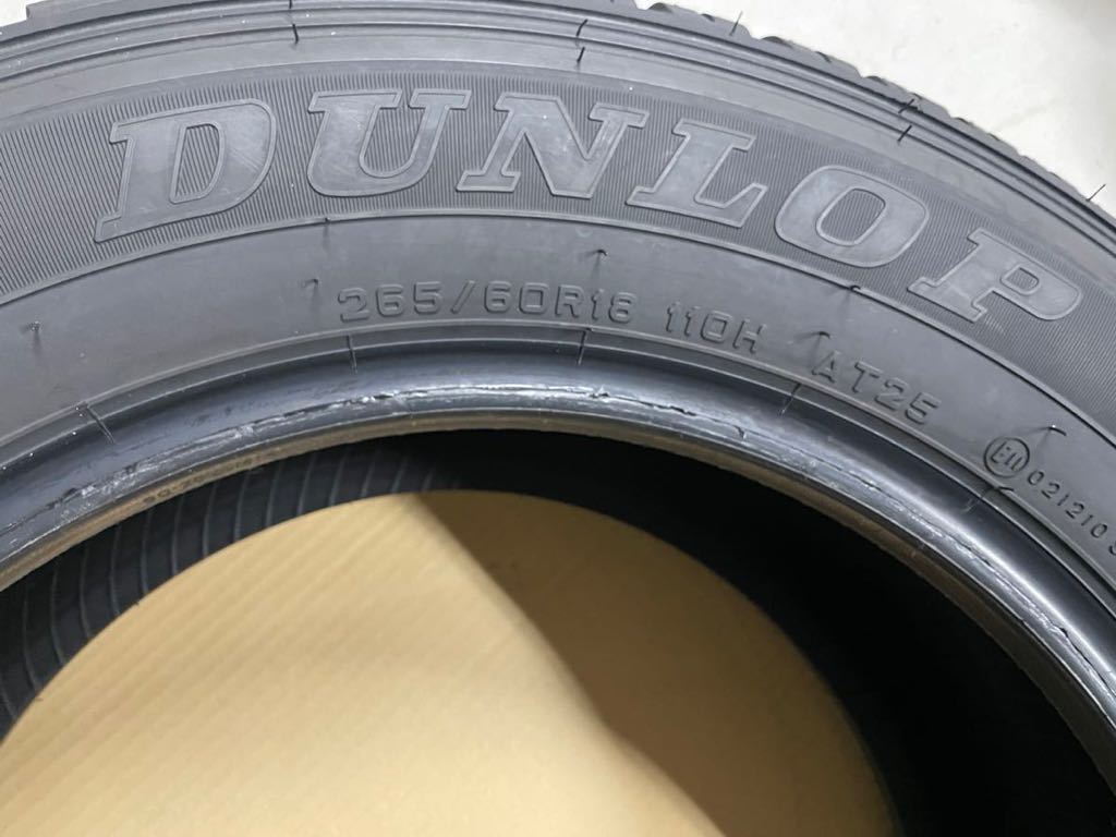 保存版】 納車外し ダンロップ 265 60R18 4本 ハイラックス 新車外し