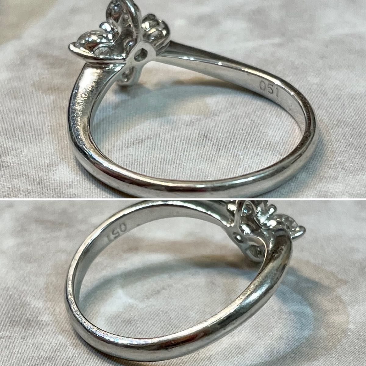 Pt900*0.51ct*3.73g*13号*ダイヤモンドリング-