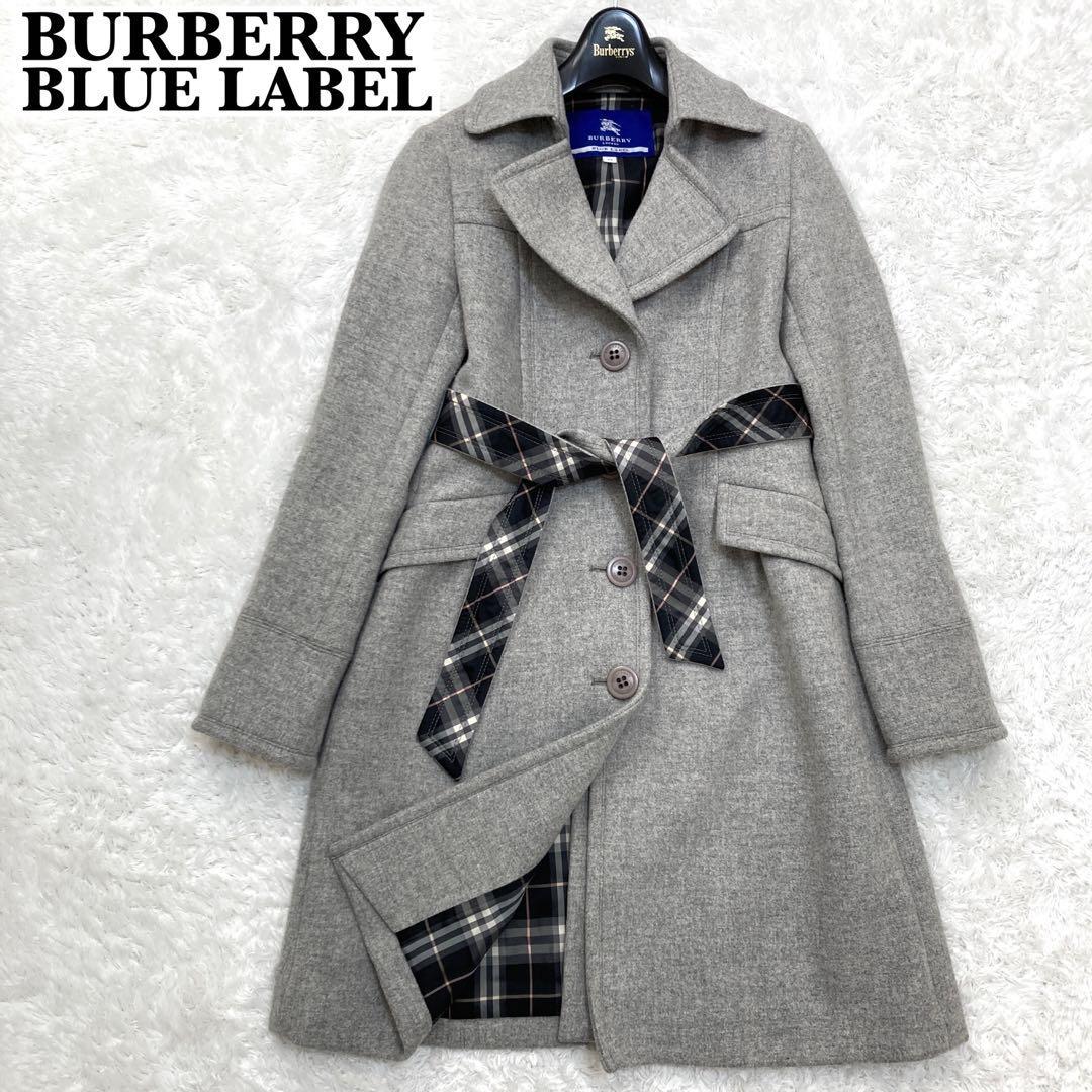 極美品 バーバリーブルーレーベル BURBERRY BLUELABEL ロングコート