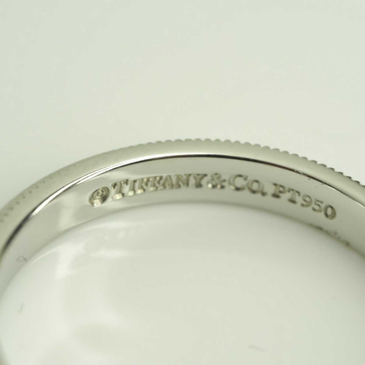 TIFFANY&Co. ティファニー ミルグレインリング Pt950 16号 購入証明書