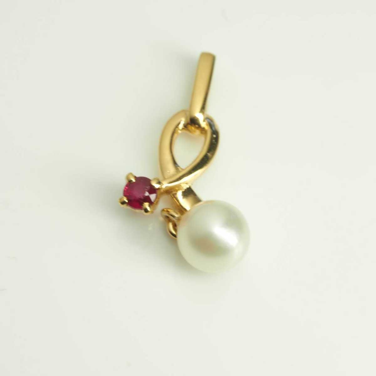 MIKIMOTO ミキモト 天然アコヤ本真珠ピアス パール 6.4mm玉 K18-