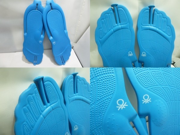 be)LL 27-28cm) light blue ) Benetton * sandals beach sandals nose . type flat .. storage slippers 420567 UNITED COLORS OF BENETTON new goods including carriage 