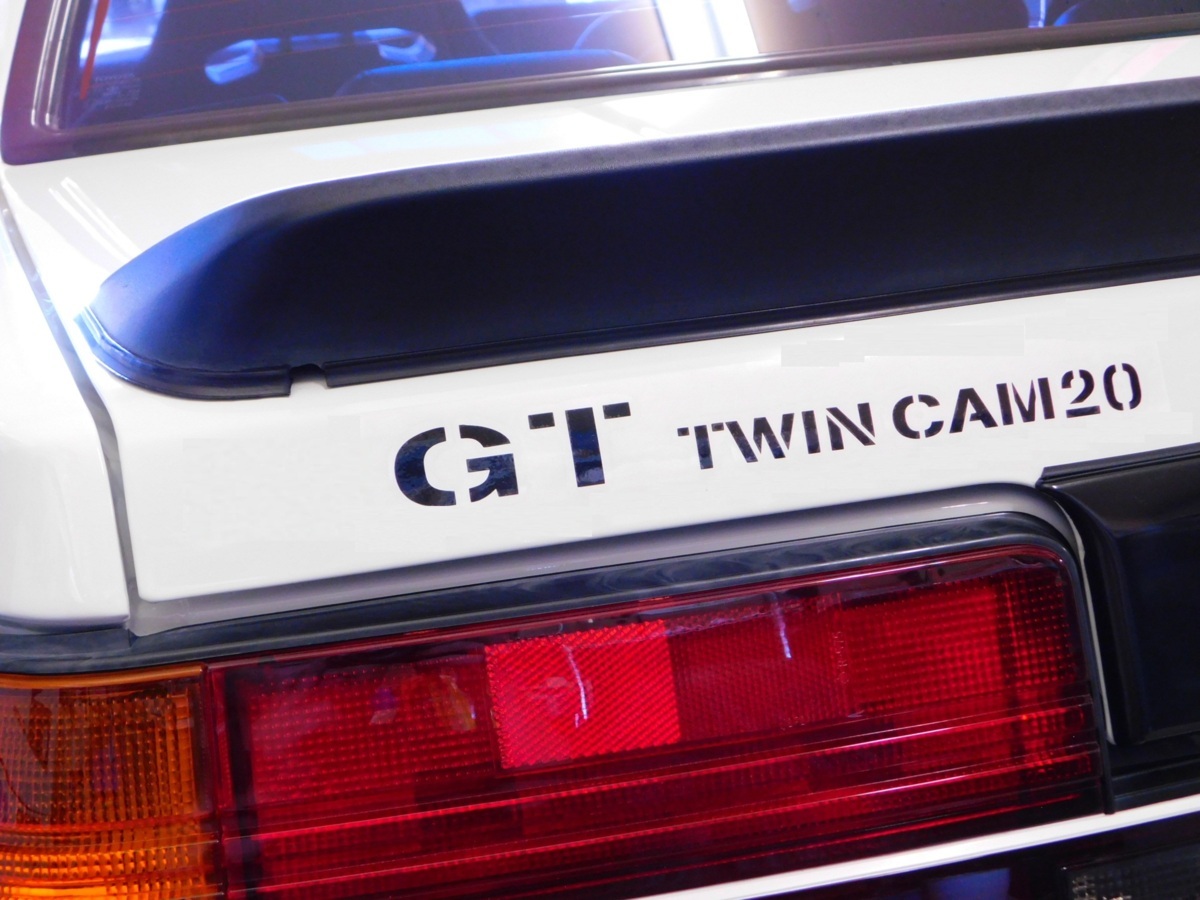 【トランクステッカー・GT TWIN CAM 20・ホワイト】※ ＡＥ８６　レビン_ブラック見本