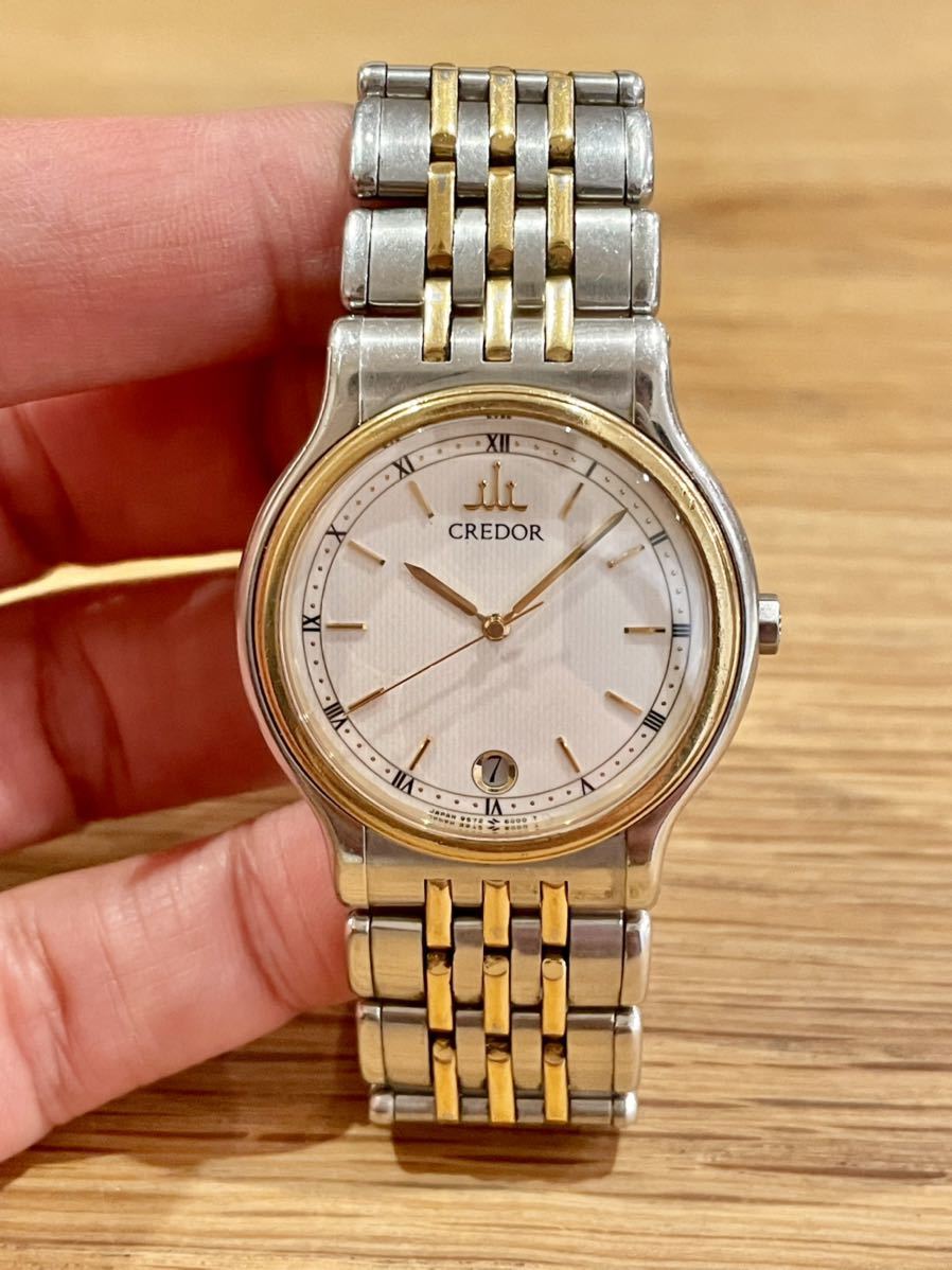 クレドール SEIKO クレドール 9572-6000 18KT×SS メンズ腕時計