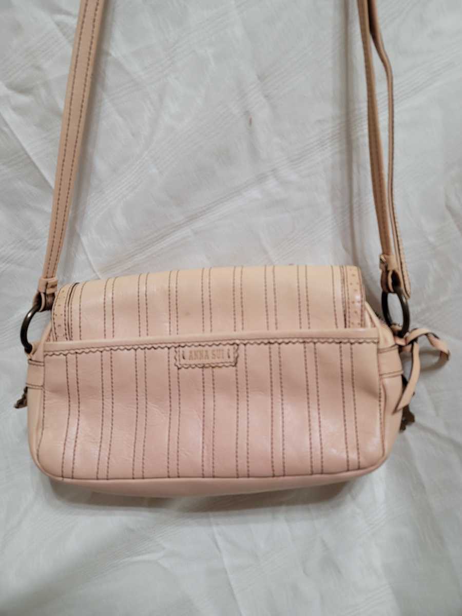 ANNA SUI shoulder bag pink beige 