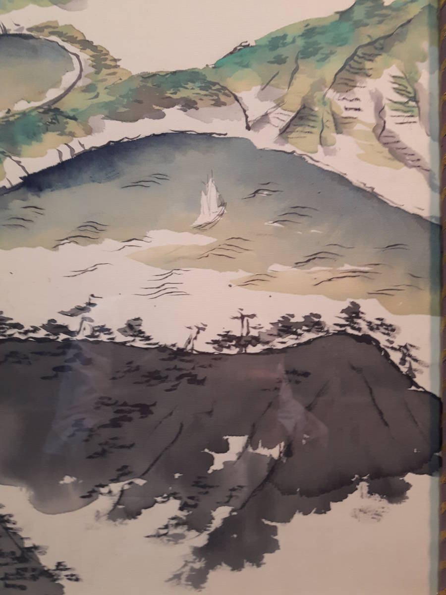  Tomita ..[ inside sea scenery ].... genuine work . exhibition same person .. member .* capital ...,. hill iron . width mountain large . recommendation according to Japan fine art ...