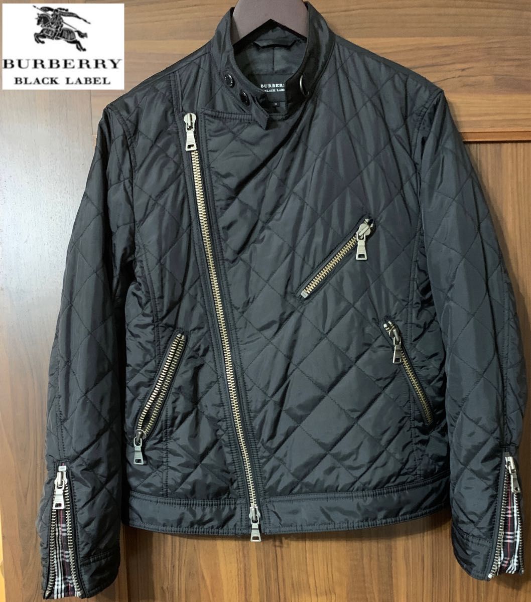 美品】BURBERRY BLACK LABELバーバリーライダースジャケット/サイズM