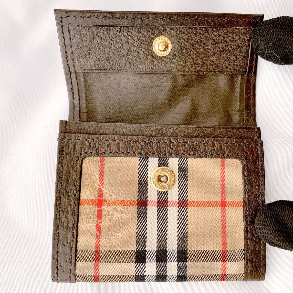 バーバリー コインケース 小銭入れ ミニ財布 レア 未使用 BURBERRY カードケース 箱付き ノバチェック