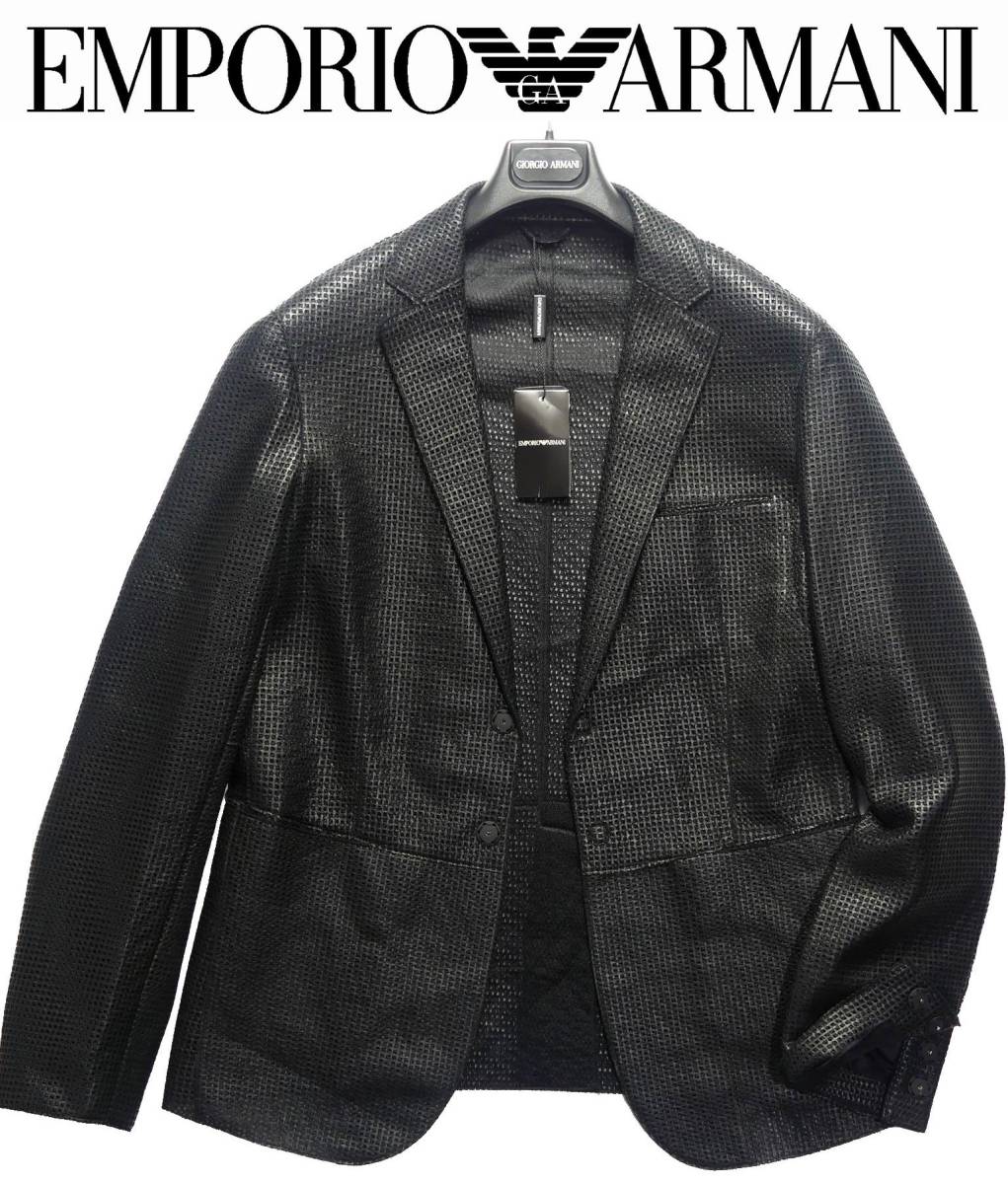 春夏物430,000円新品EMPORIO ARMANIアルマーニ☆パンチング率40%で涼し