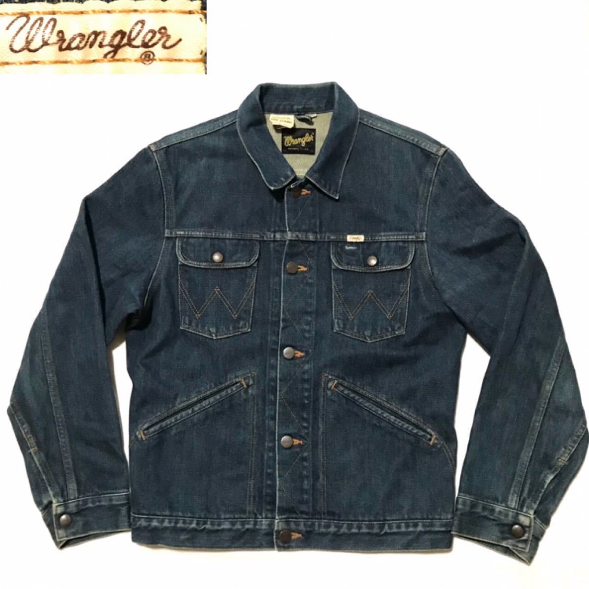 スタイリッシュ 90年代 Wrangler ラングラー デニムジャケット 日本製 Gジャン ヴィンテージ メンズ M ラングラージャパン M4971  124MJ