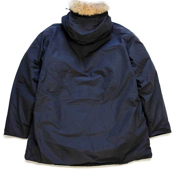 ★90s USA製 WOOLRICH JOHN RICH&BROS ウールリッチ コヨーテファー アークティックパーカー ダウンコート 黒 XXL★B-9タイプ オールド_画像2