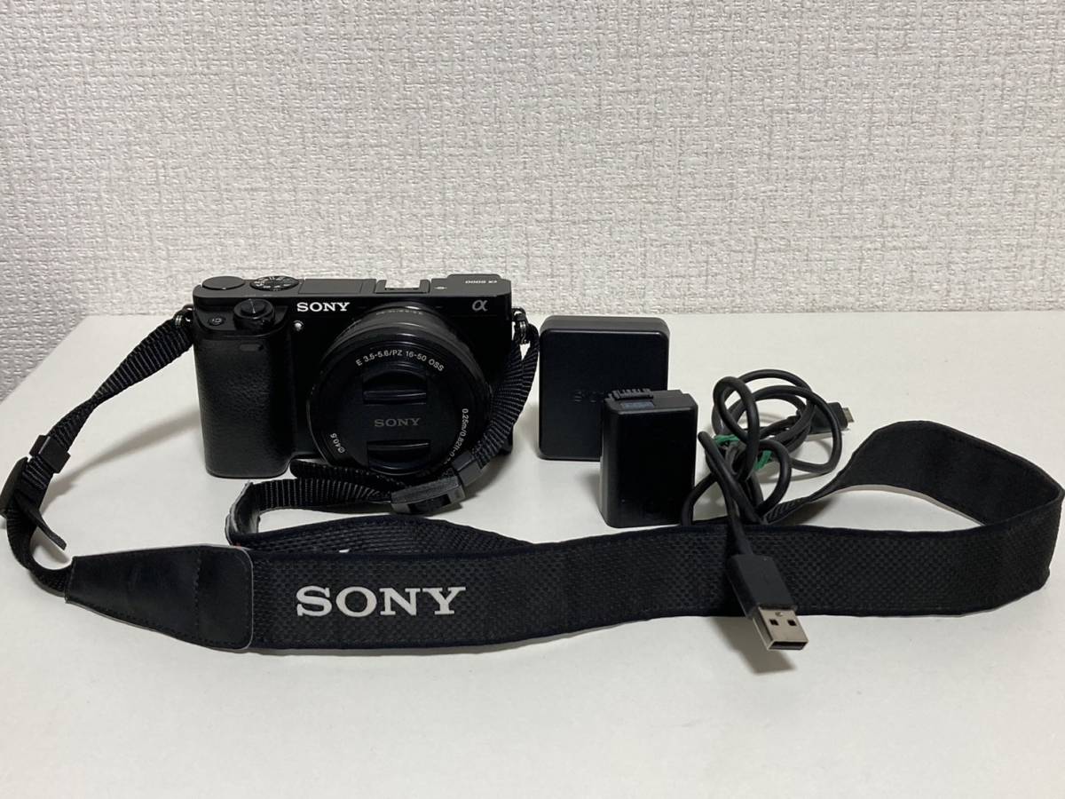 SONY α6000 ILCE-6000L パワーズームレンズキット ミラーレスカメラ LCE-6000 ボディ E PZ 16-50mm F3.5-5.6 OSS SELP1650 ズームレンズ