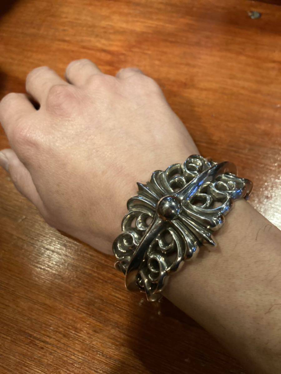 正規保管品 クロムハーツ フローラルクロス ワイドカフ/検索 正規保管品 クロムハーツ フローラルクロス ワイドカフ/検索