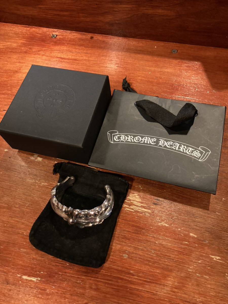 正規保管品 クロムハーツ フローラルクロス ワイドカフ/検索 正規保管品 クロムハーツ フローラルクロス ワイドカフ/検索