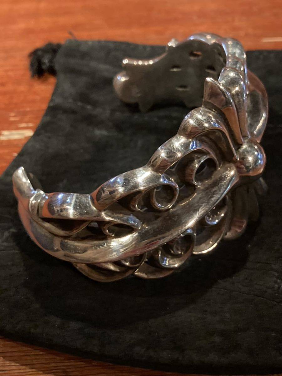 正規保管品 クロムハーツ フローラルクロス ワイドカフ/検索 正規保管品 クロムハーツ フローラルクロス ワイドカフ/検索