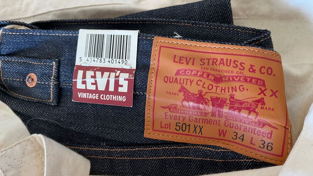 LEVI'S リーバイス LVC 15 501 XX 米国製　W 34Ｌ36  デッドストック 新品 ビンテージ アメリカ製