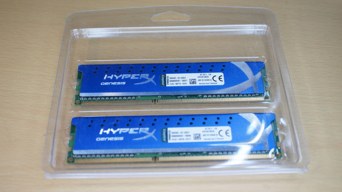 【DDR3-1866・4GB×2枚・デュアルチャンネルキット】Kingston キングストン HYPERX GENESIS KHX18C10K2/8_画像1