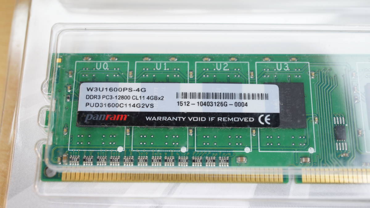 【DDR3-1600・4GB×2枚・デュアルチャンネルキット】CFD PANRAM W3U1600PS-4G_画像3